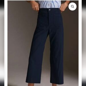 Anthropologie Maeve The Colette Wide Leg Ponte Pants Size 30 Black